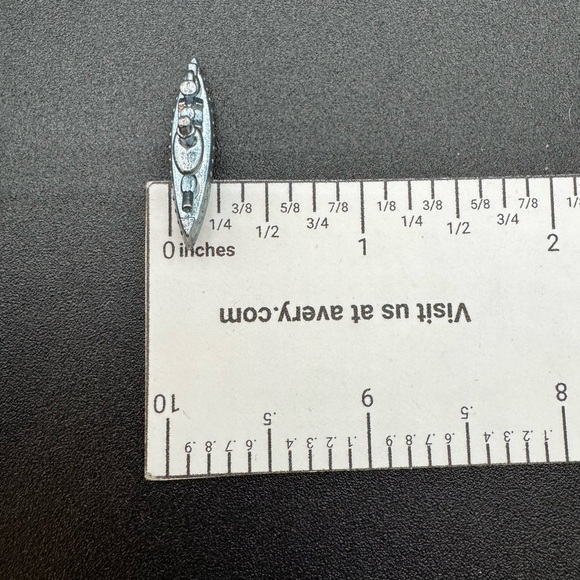 Miniature Monopoly Battleship Game Replacement Silver Ship Figurine - Picture 9 of 10
